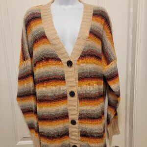 SOLD - NWT Easel Los Angeles Wool Blend Striped Cardigan - Small